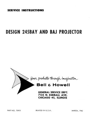 Bell & Howell projector 245bay baj